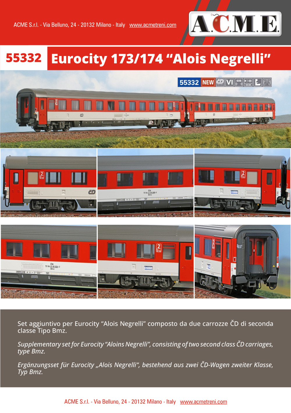 ACME - Anonima Costruzioni Modellistiche Esatte - Eurocity 173/174 "Alois Negrelli"