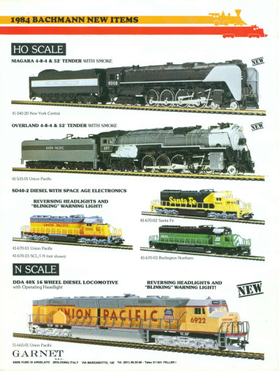 New Items 1984 - Bachmann
