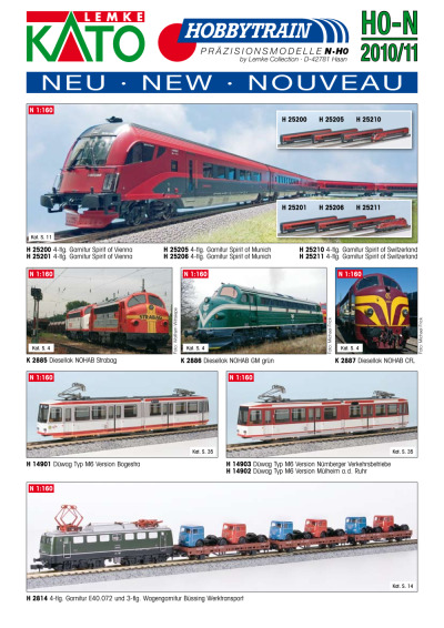 Neuheiten 2010 / 2011 - Lemke Collection / Hobbytrain / KATO