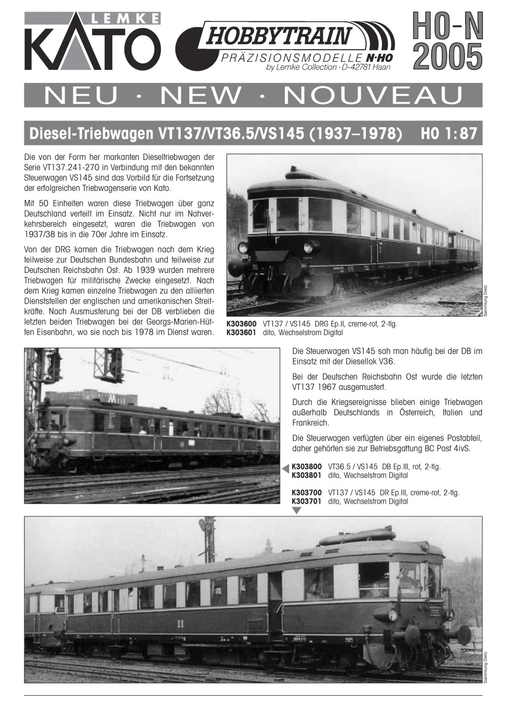 Lemke Collection / Hobbytrain / KATO - Neuheiten 2005