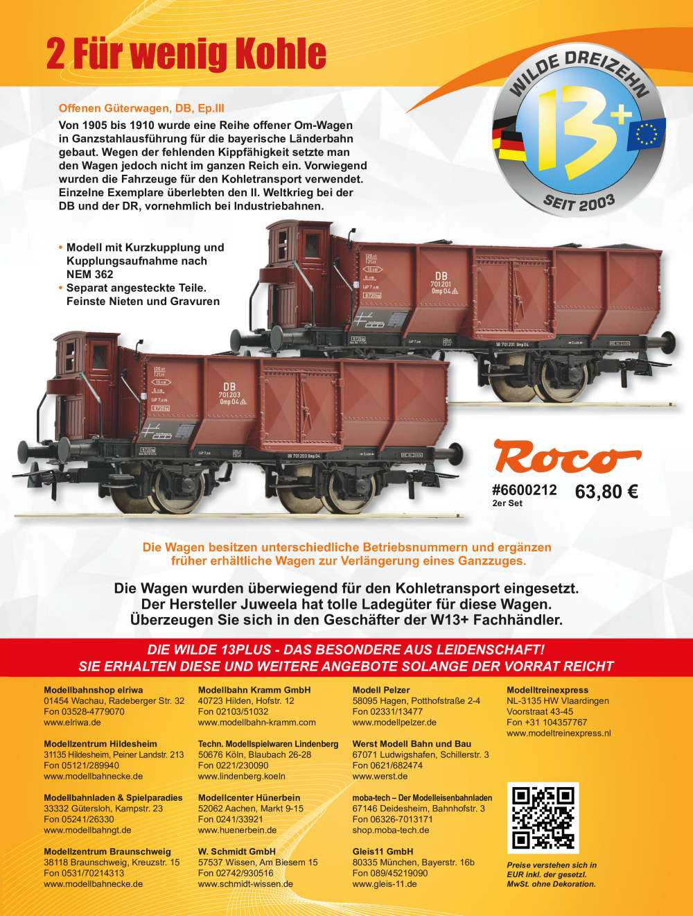 W13PLUS-HÄNDLERVEREINIGUNG - DB Om-Wagen