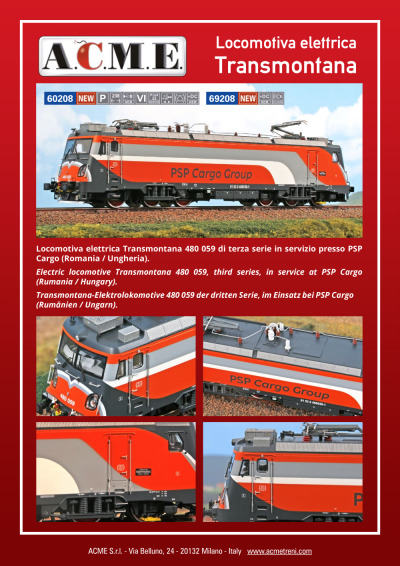 Locomotiva elettrica Transmontana "PSP Cargo Group" (ref. 60208 / 69208)