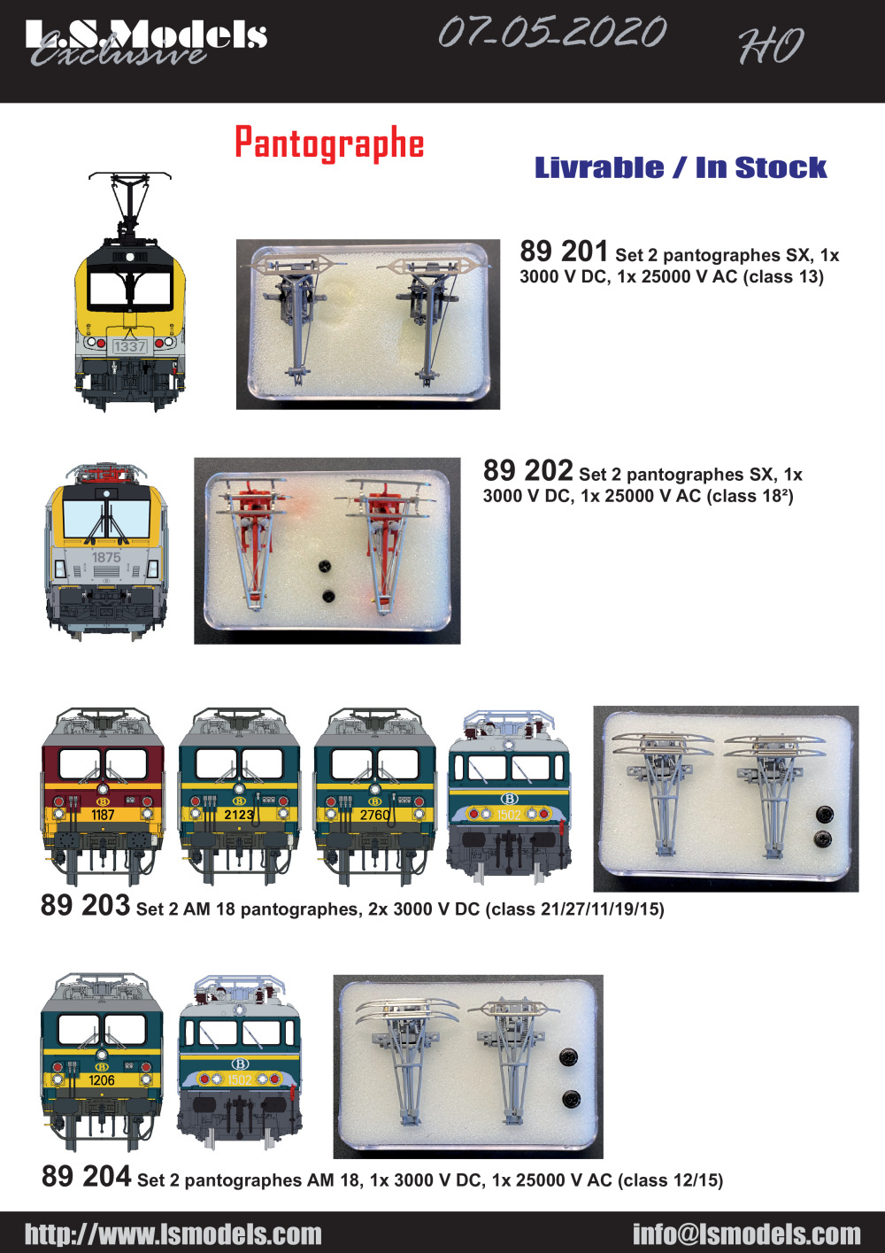 LS Models - Pantographes