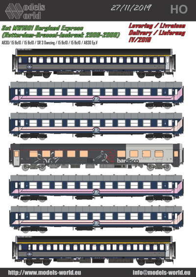 Bergland Express SNCB / Voitures OCEM / Vtu SNCF - LS Models
