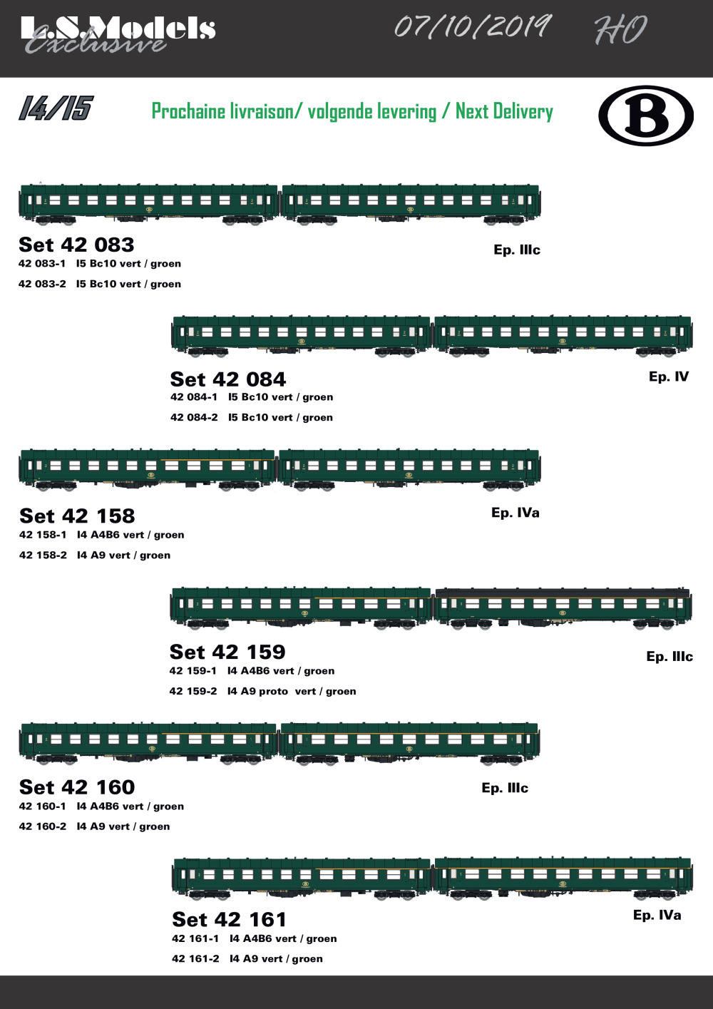 LS Models - Voitures I4/I5 SNCB