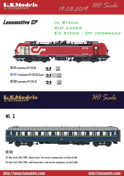 Locomotive CP / Coche camas WL S CIWL - LS Models