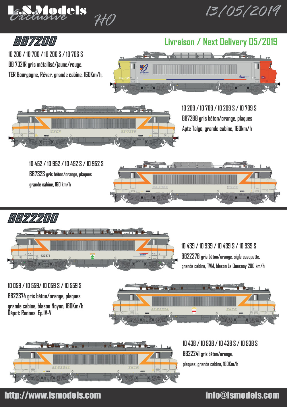 LS Models - Livraison / Next delivery 05.2019