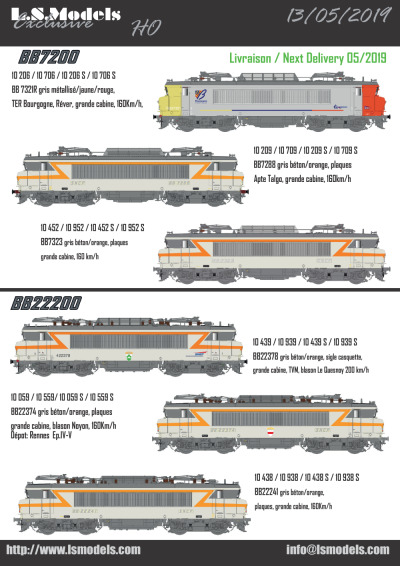 Livraison / Next delivery 05.2019 - LS Models