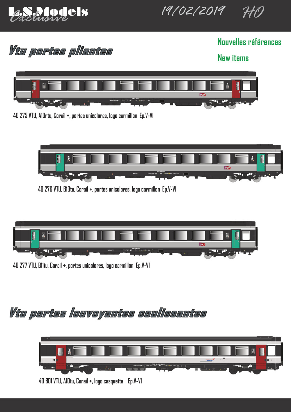 LS Models - Voitures Vtu SNCF / Schlafwagen WLABmz / Liegewagen Bvcmz 248.5 / Bvcmbz 249.1 BTE