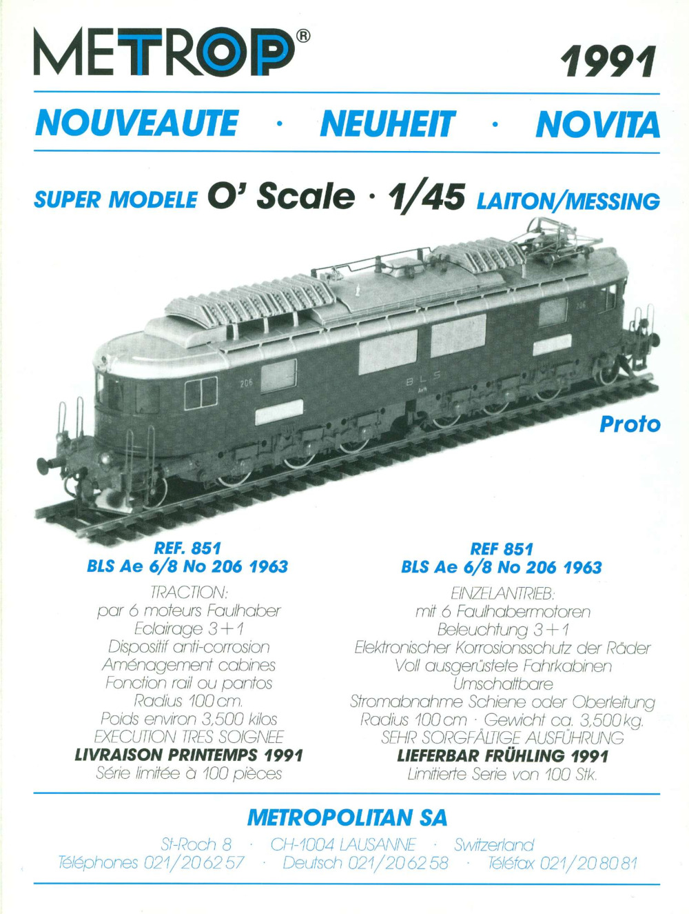 Metropolitan - Katalog Neuheiten 1991