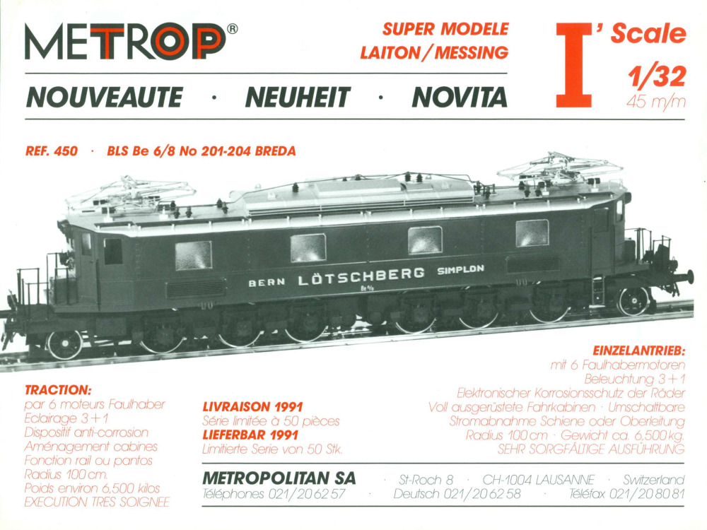 Metropolitan - Katalog Neuheiten 1991