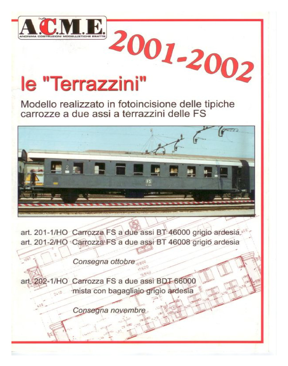 ACME - Anonima Costruzioni Modellistiche Esatte - Novità 2001-2002