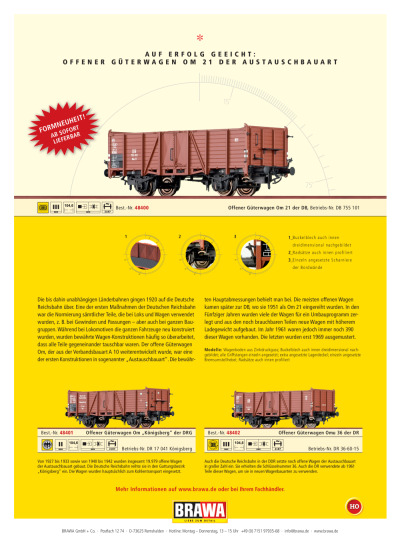 Flyer Güterwagen Om 21 - Brawa