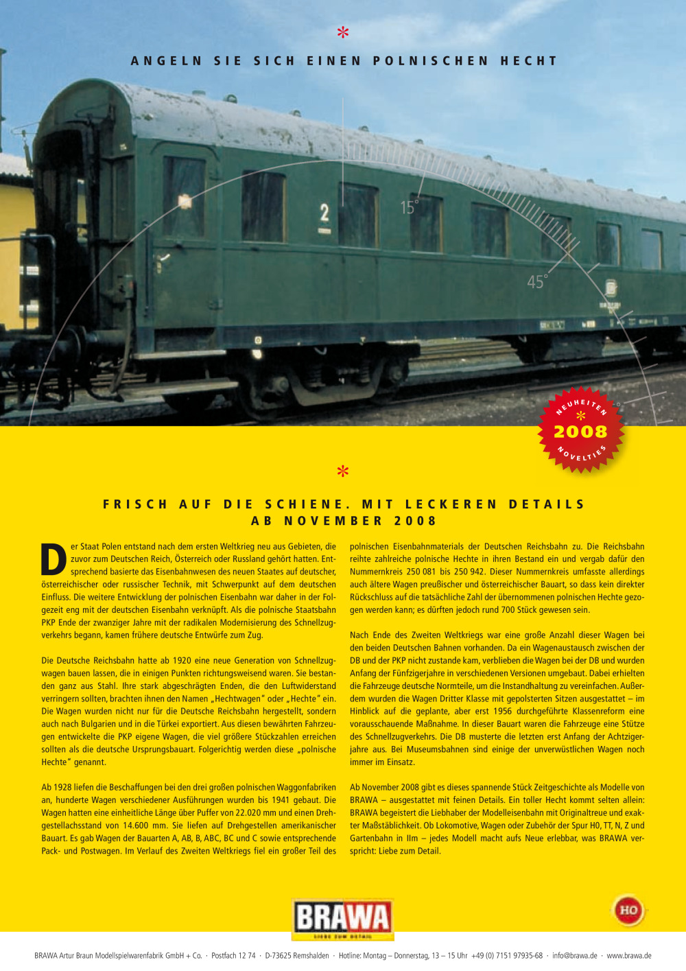 Brawa - Flyer Schnellzugwagen Polnischer Hecht DB