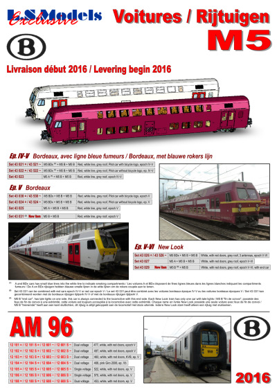 SNCB NMBS - M5 / M4 / AM 96 - LS Models
