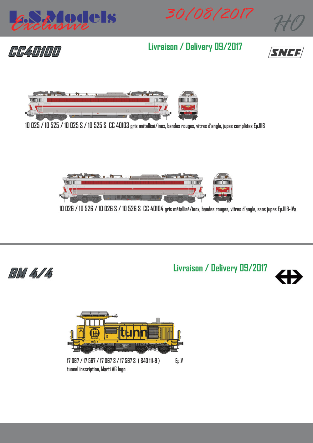 LS Models - Livraison / Delivery 09-11.2017
