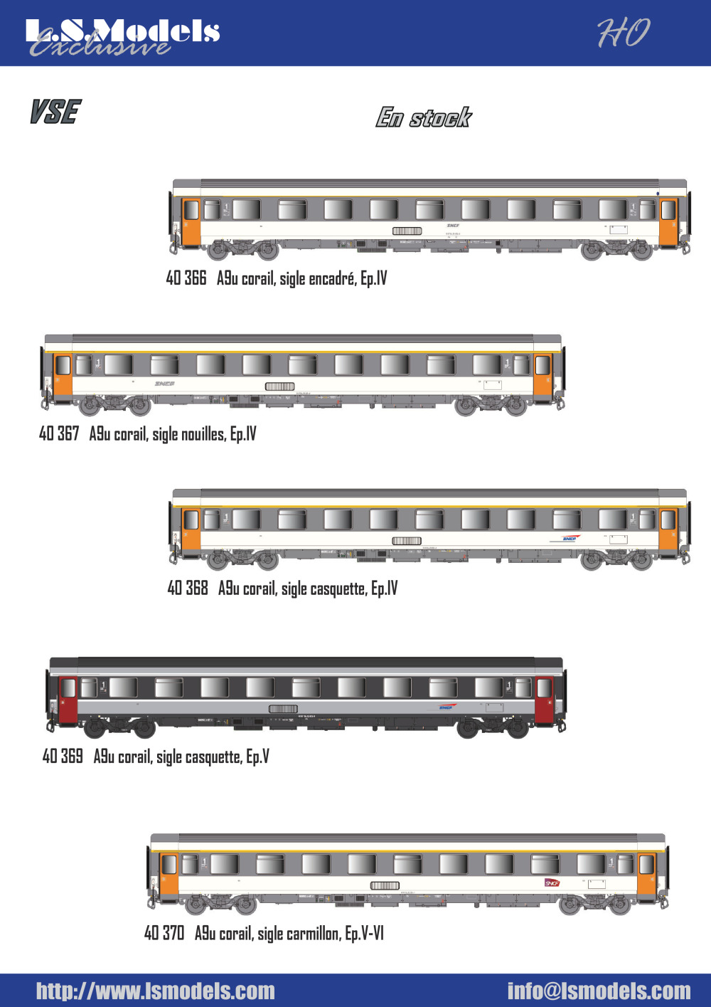 LS Models - SNCF - Voitures VSE
