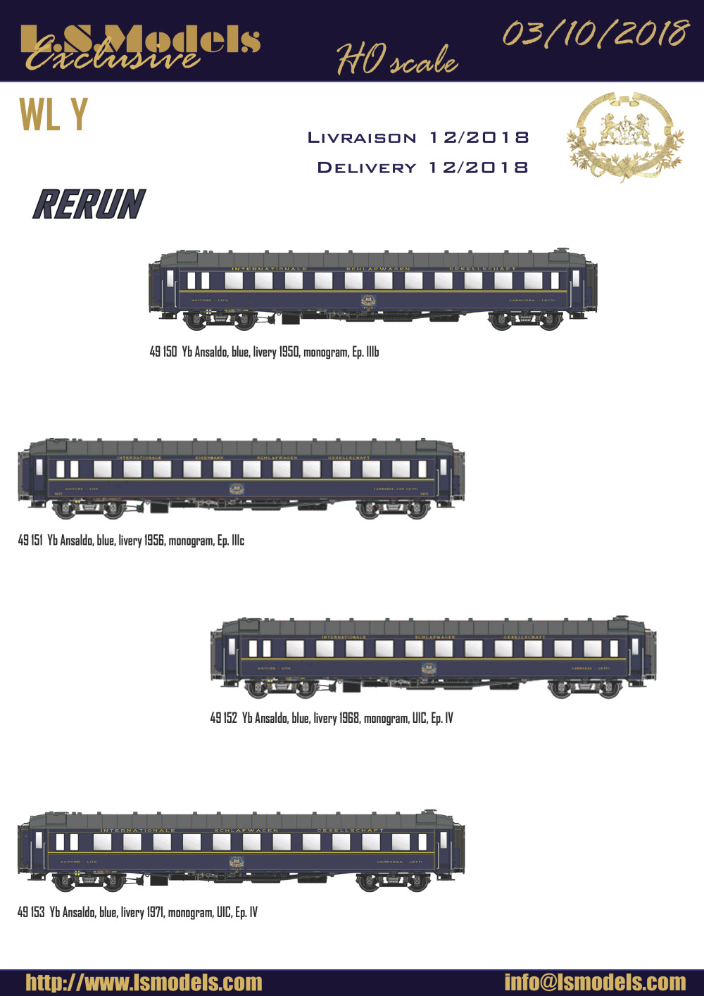 LS Models - Sleeping-cars WL Y CIWL