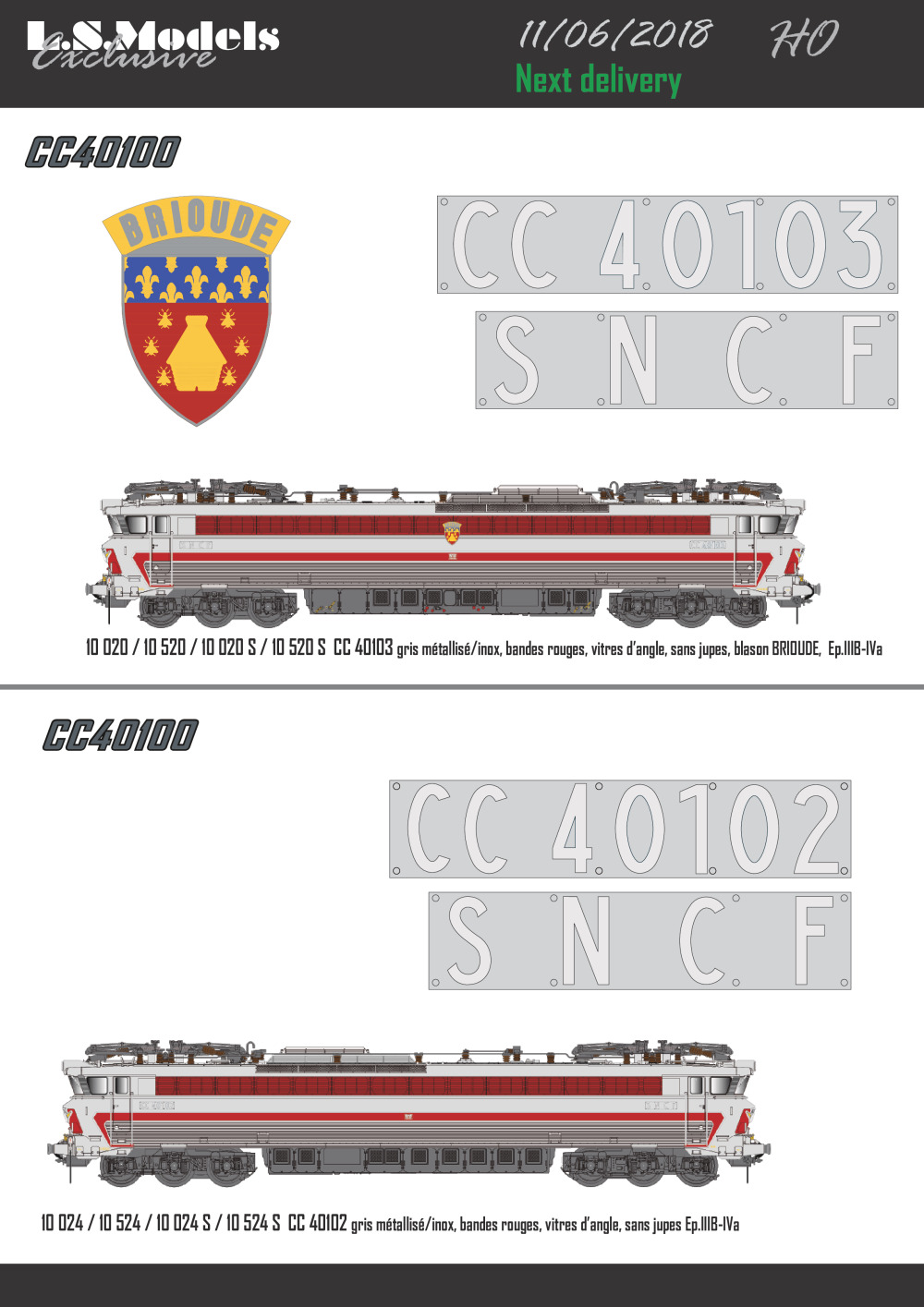 LS Models - Next delivery June 2018