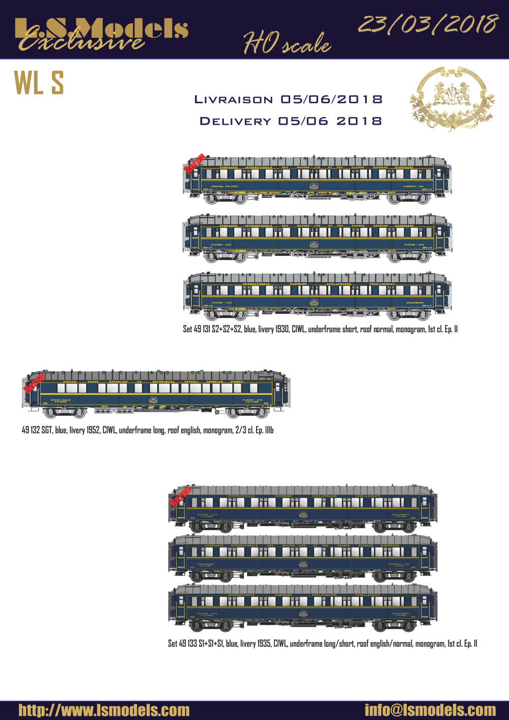 LS Models - CIWL - WL S sleeping-cars