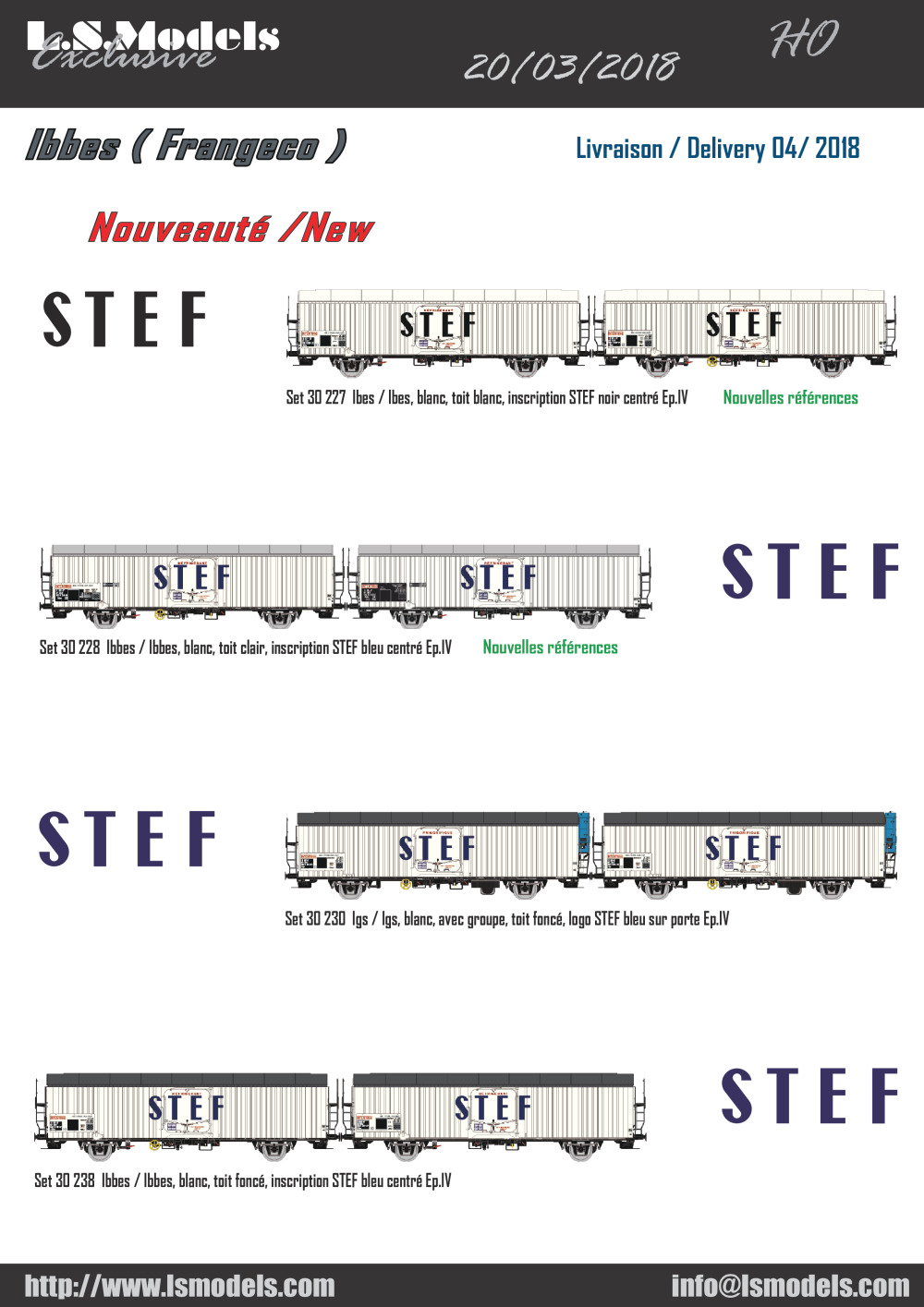 LS Models - STEF -Wagons Ibbes "Frangeco"