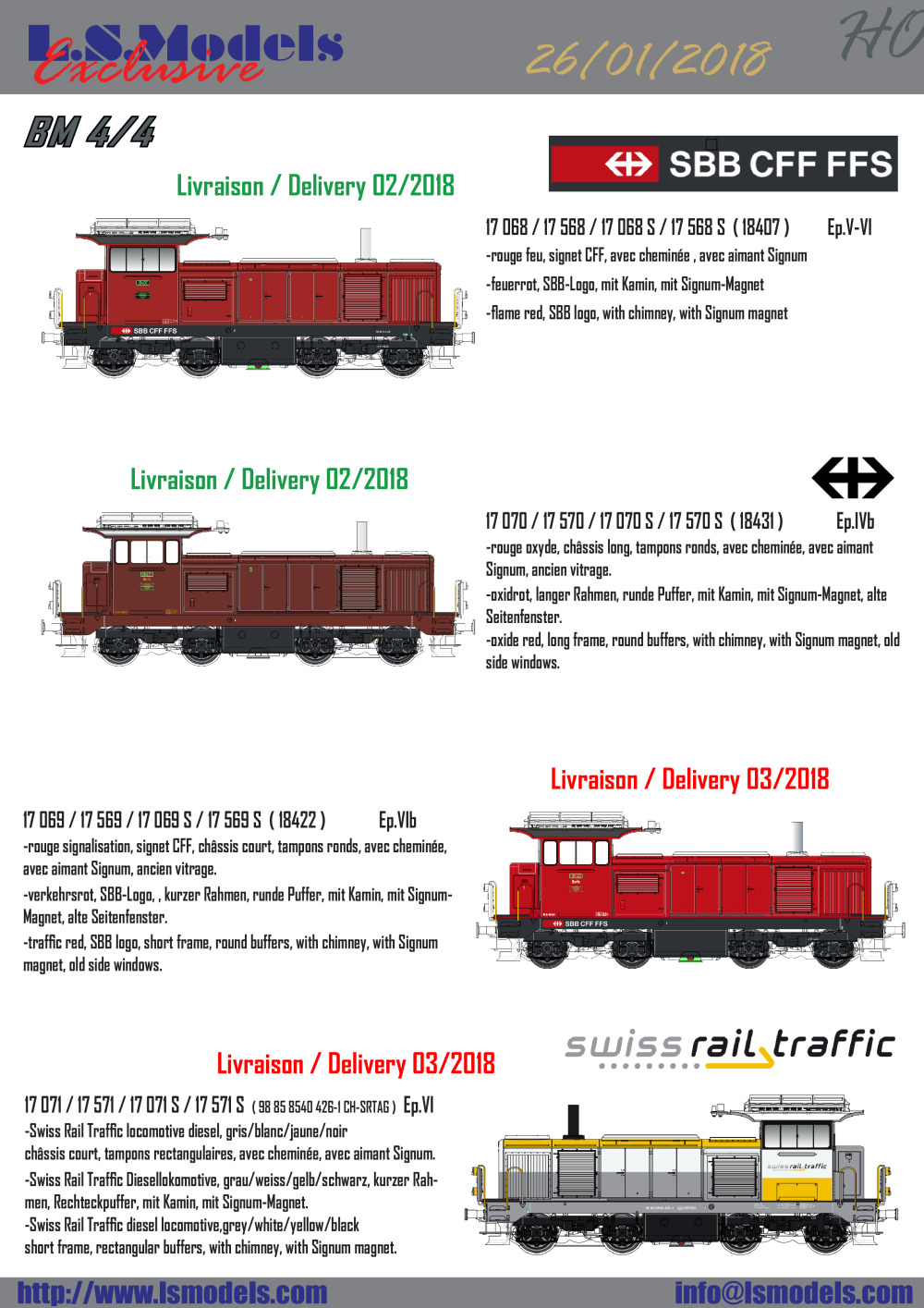 LS Models - Livraison / Delivery 02-04.2018
