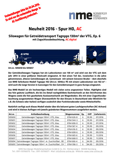 Silowagen für Getreidetransport Tagnpps 130m³ der VTG, Ep. 6
