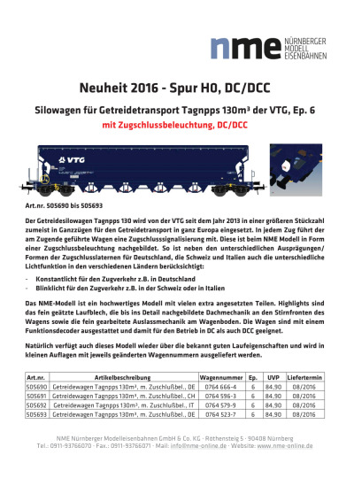 Silowagen für Getreidetransport Tagnpps 130m³ der VTG, Ep. 6