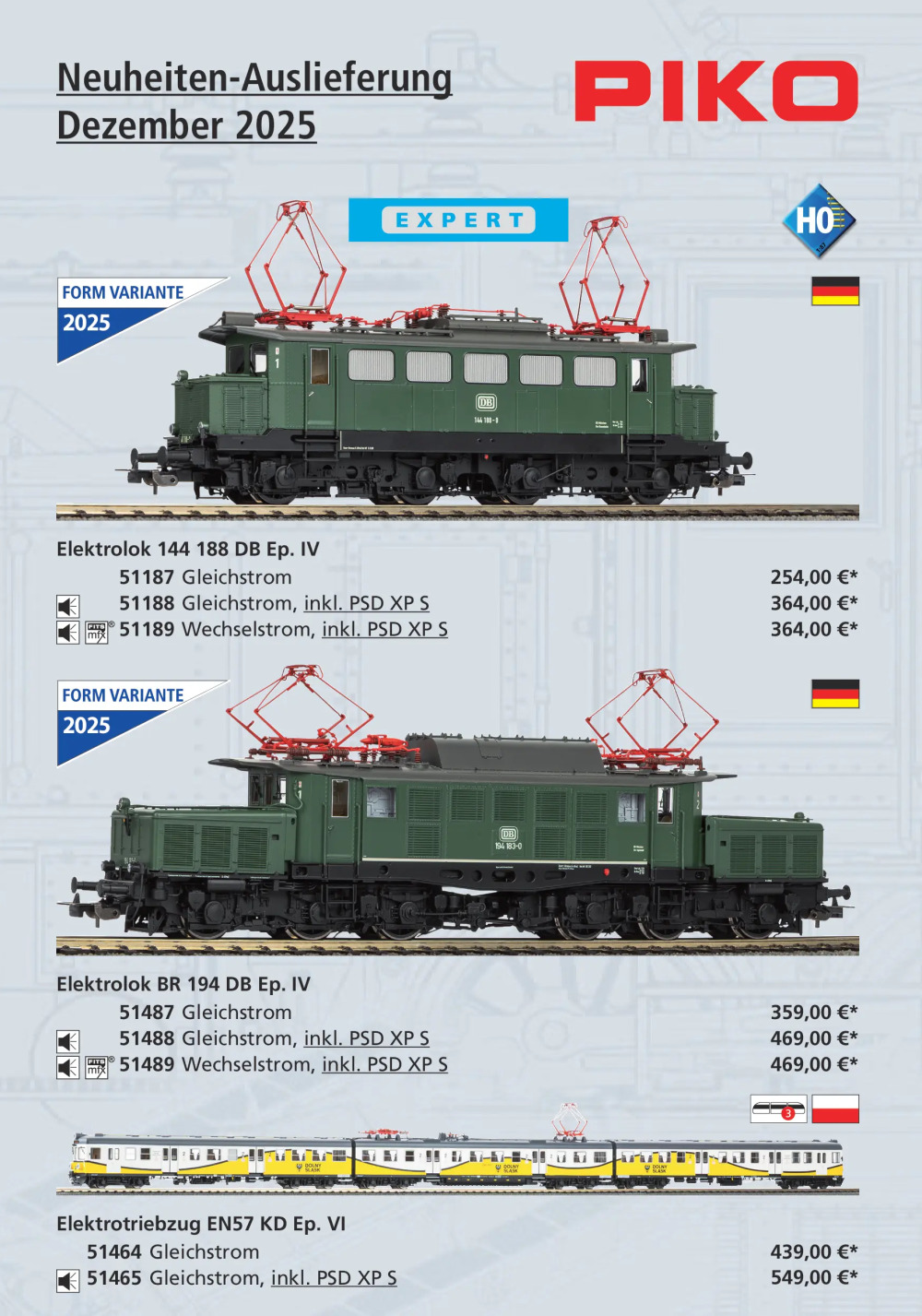 PIKO - Neuheiten-Auslieferung Dezember 2025