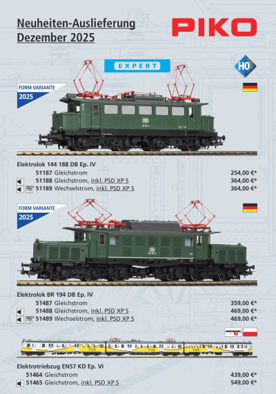 Neuheiten-Auslieferung Dezember 2025