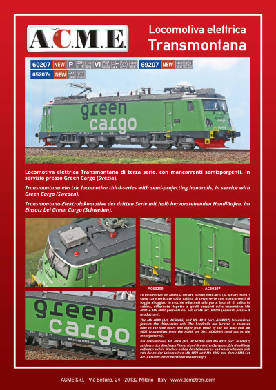 Locomotiva elettrica Transmontana (ref. 60207 / 69207 / 65207s)