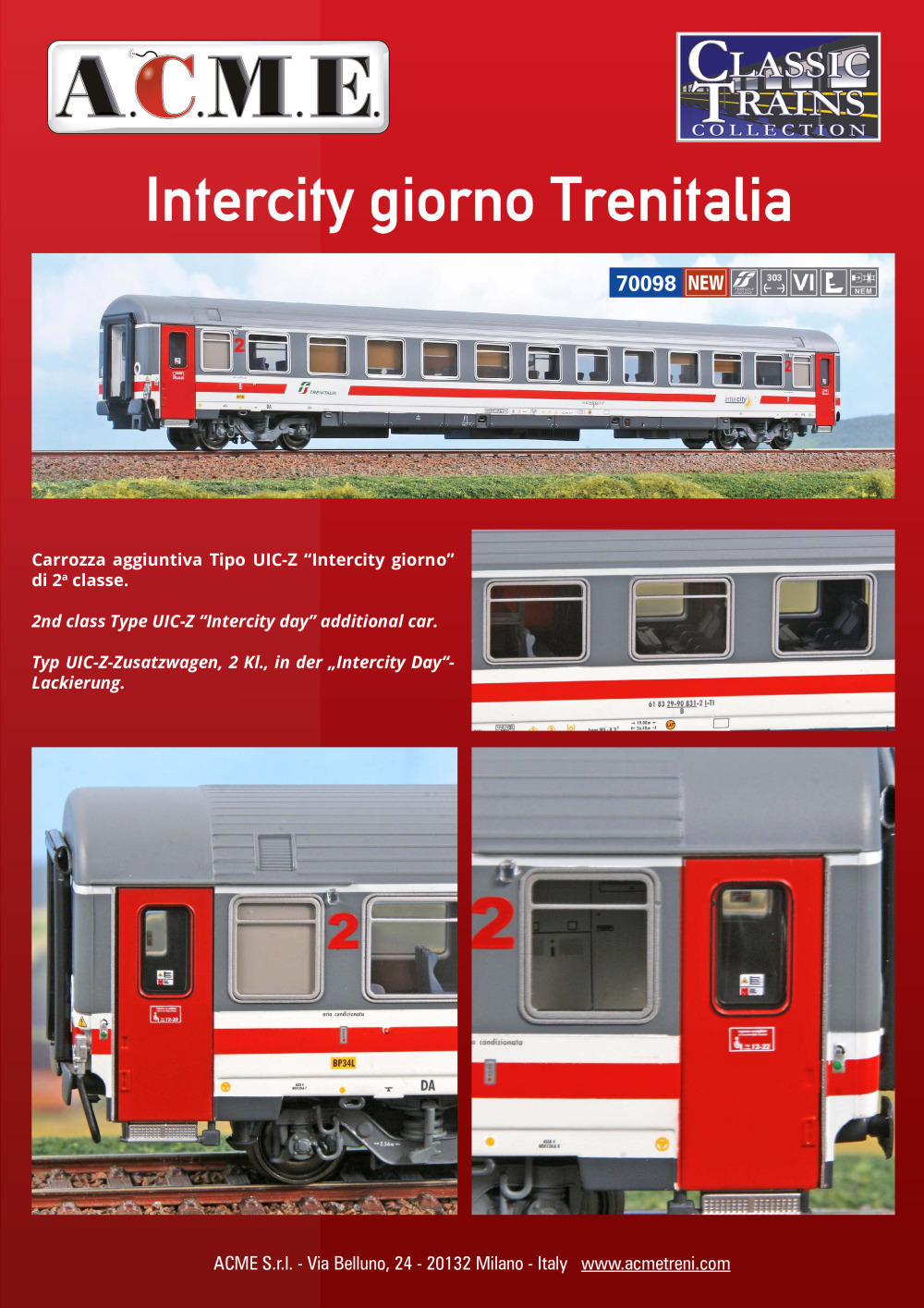 ACME - Anonima Costruzioni Modellistiche Esatte - Intercity giorno Trenitalia (ref. 70098)