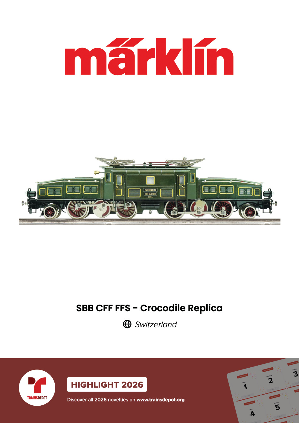 Märklin - SBB CFF FFS - Crocodile Replica