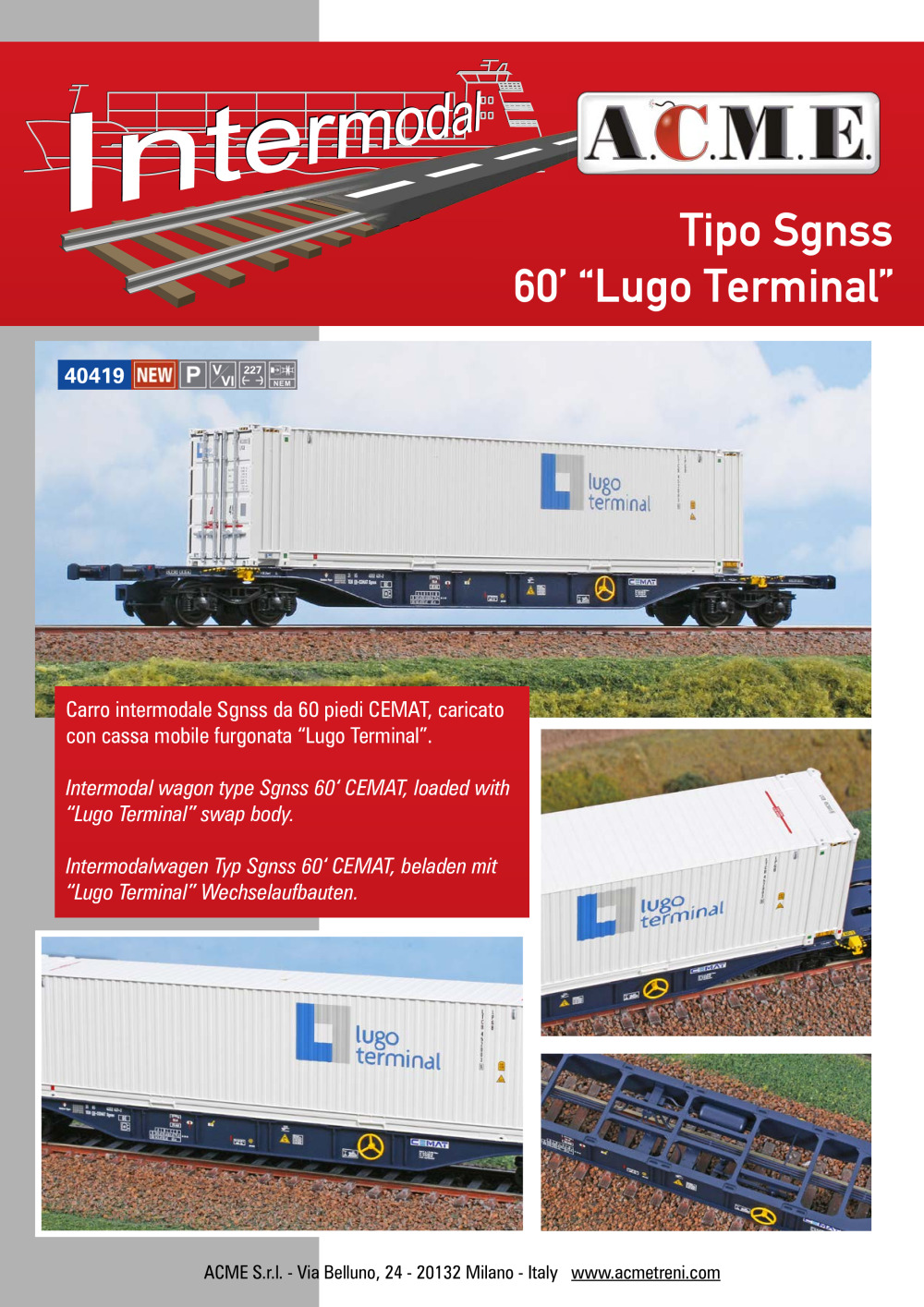 ACME - Anonima Costruzioni Modellistiche Esatte - Tipo Sgnss 60' "Lugo Terminal" (ref. 40419)