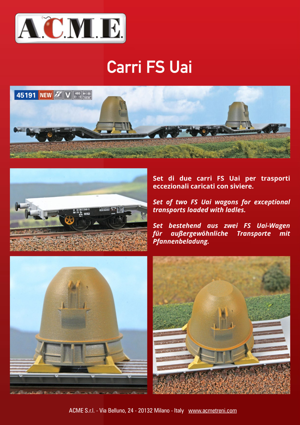 ACME - Anonima Costruzioni Modellistiche Esatte - Carri FS Uai (ref. 45191)
