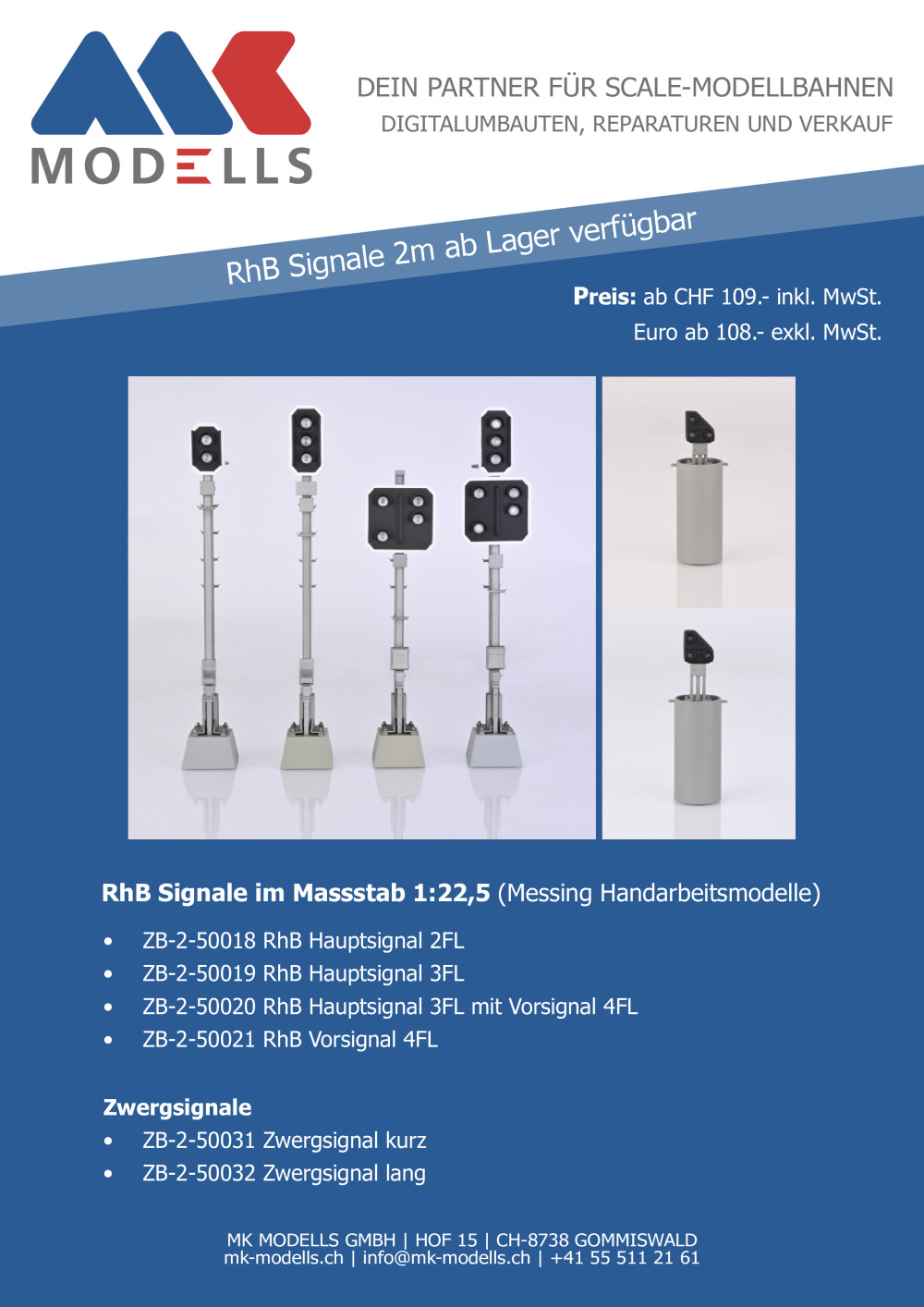 MK-Modells - RhB Signale