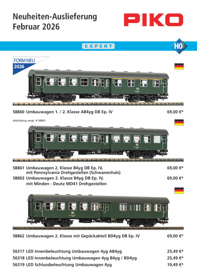 Neuheiten-Auslieferung Februar 2026