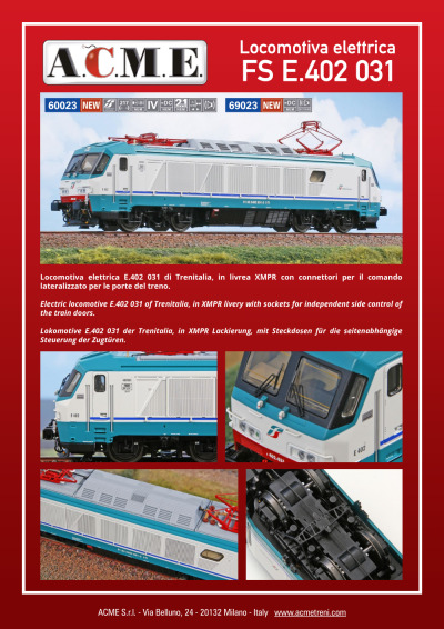 Locomotiva elettrica FS E.402 031 (ref. 60023 / 69023)