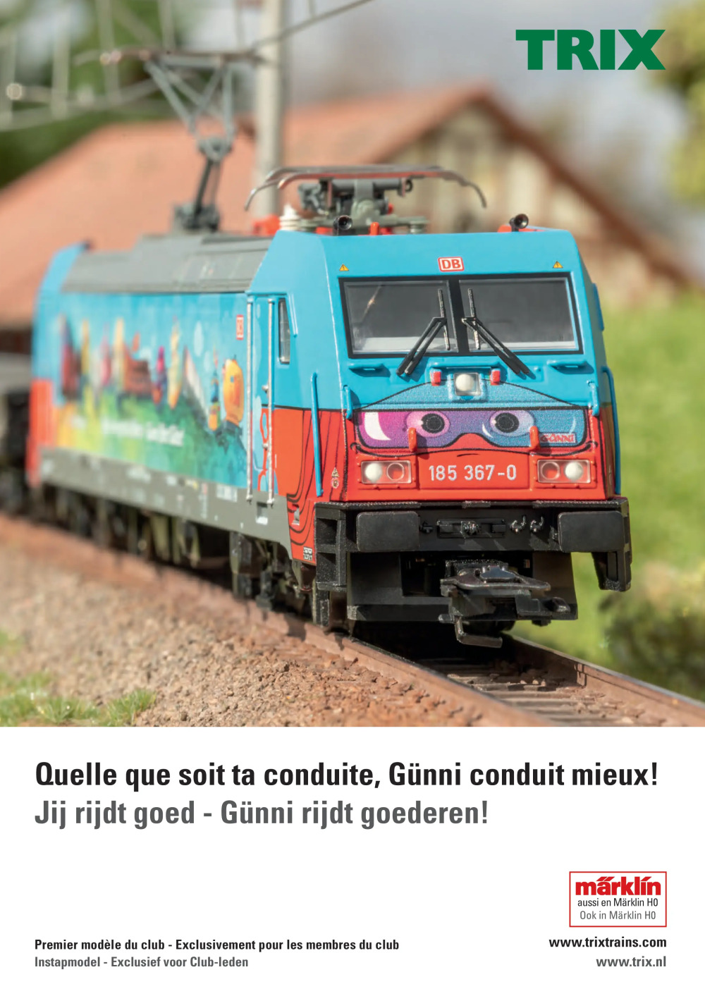 Trix - DB - Locomotive électrique série 185.2 / Elektrische locomotief serie 185.2 "Günni"