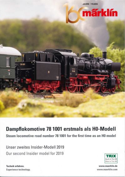 Dampflokomotive 78 1001 / Steam locomotive 78 1001 - Märklin