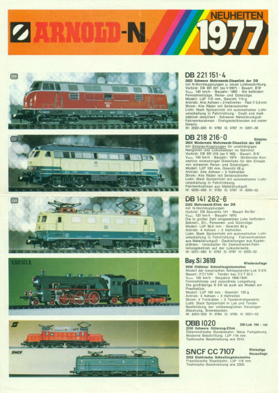Neuheiten 1977 - Arnold