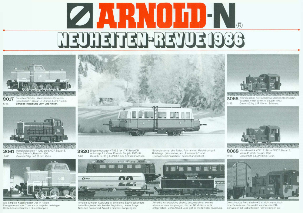 Arnold - Neuheiten 1986