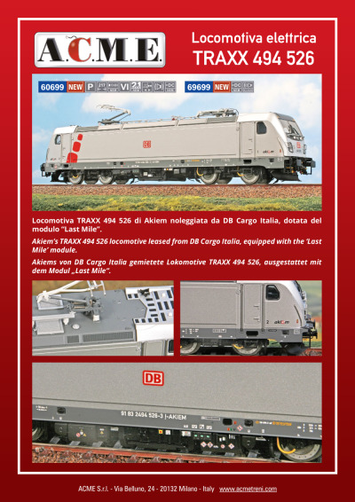 Locomotiva elettrica TRAXX 494 526 (ref. 60699 / 69699)