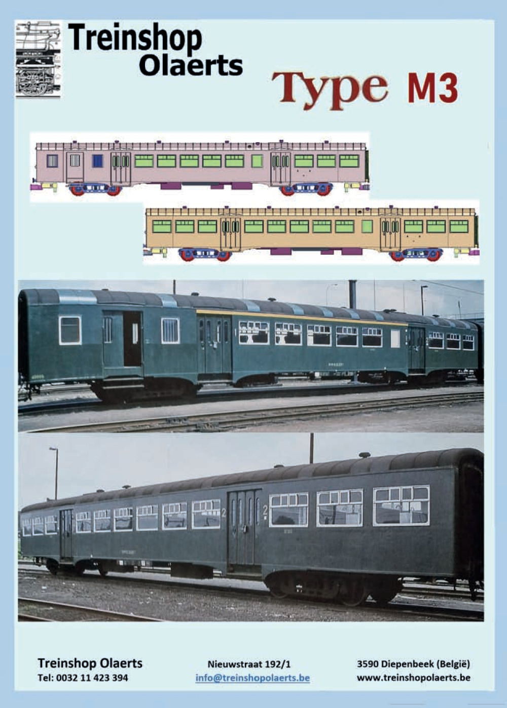 Treinshop Olaerts - Type M3 passenger coaches