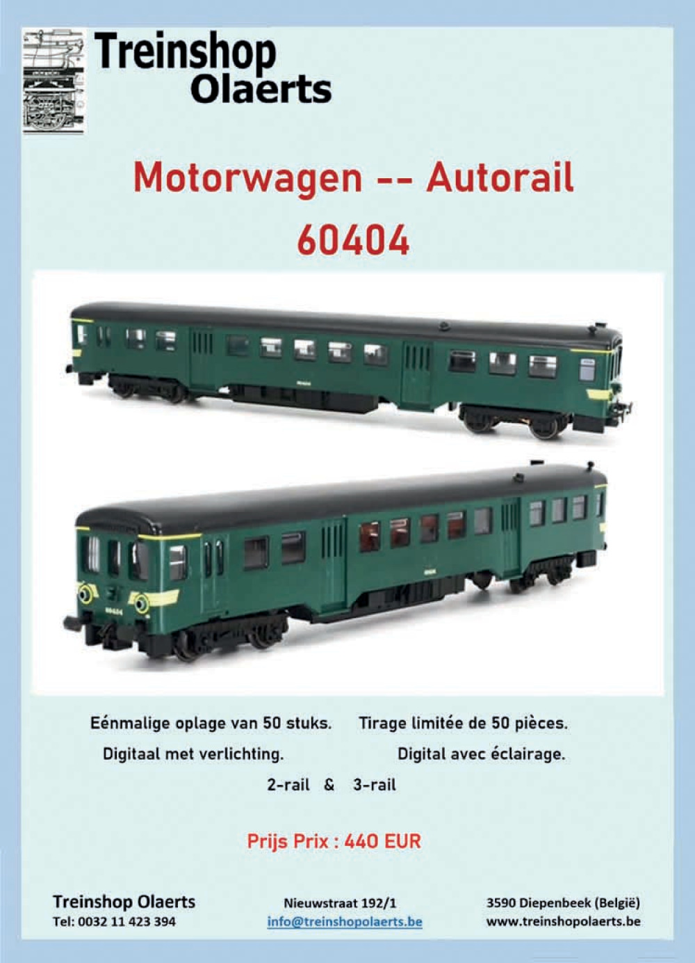 Treinshop Olaerts - Motorwagen / Autorail 60404