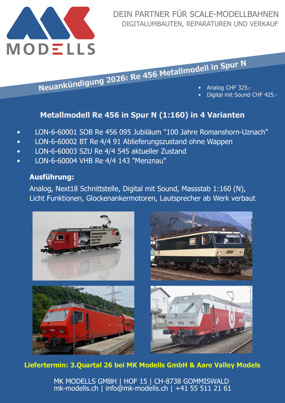 MK-Modells - Re 456 Metallmodell