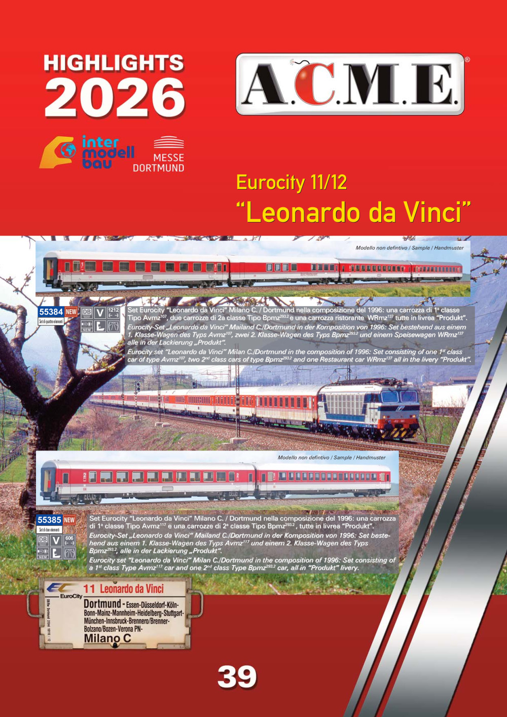 ACME - Anonima Costruzioni Modellistiche Esatte - Novità / Neuheiten / Novelties Dortmund 2026