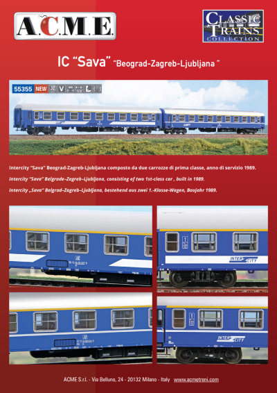 JŽ - IC "Sava": "Beograd-Zagreb-Ljubljana" (ref. 55355)