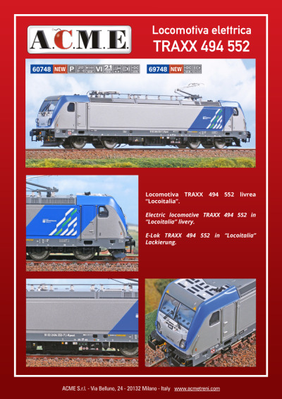 Locomotiva elettrica TRAXX 494 552 (ref. 60748 / 69748)