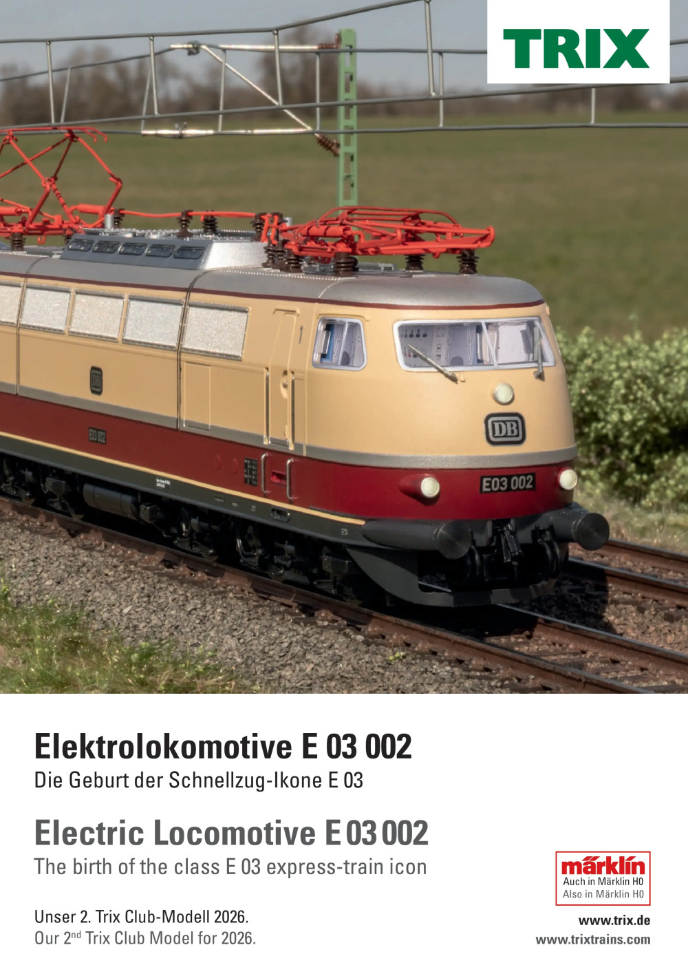 Trix - Elektrolokomotive E 03 002 / Electric Locomotive E 03 002